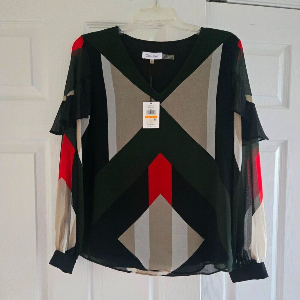 Calvin Klein color block top NWT